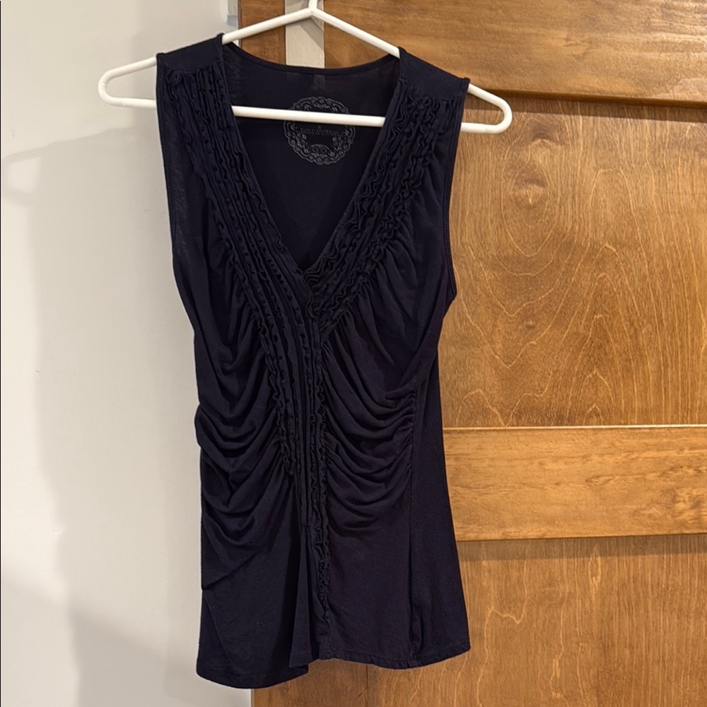 Elegant Navy Sleeveless Top